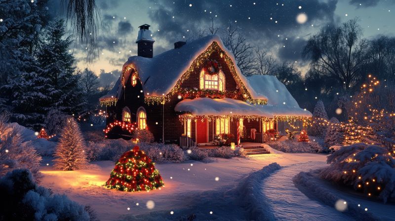 Residential Holiday Lights Installation